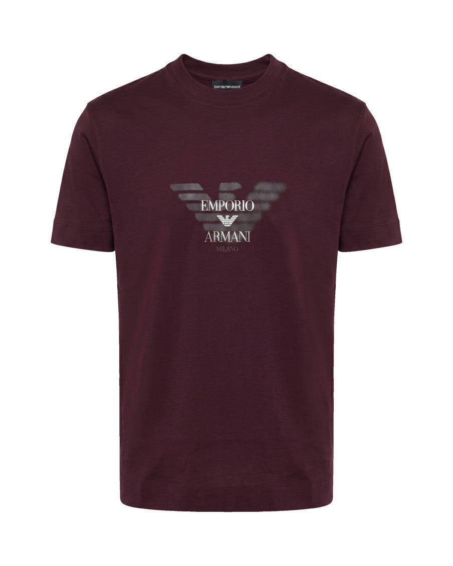 Maroon Logo Print T-Shirt 1