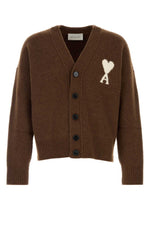 Brown V Neck Cardigan 1