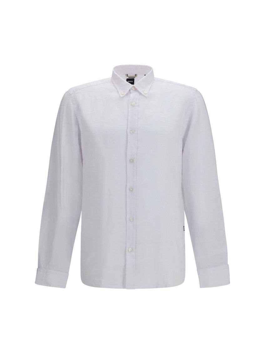 White Regular Solid Shirt 1