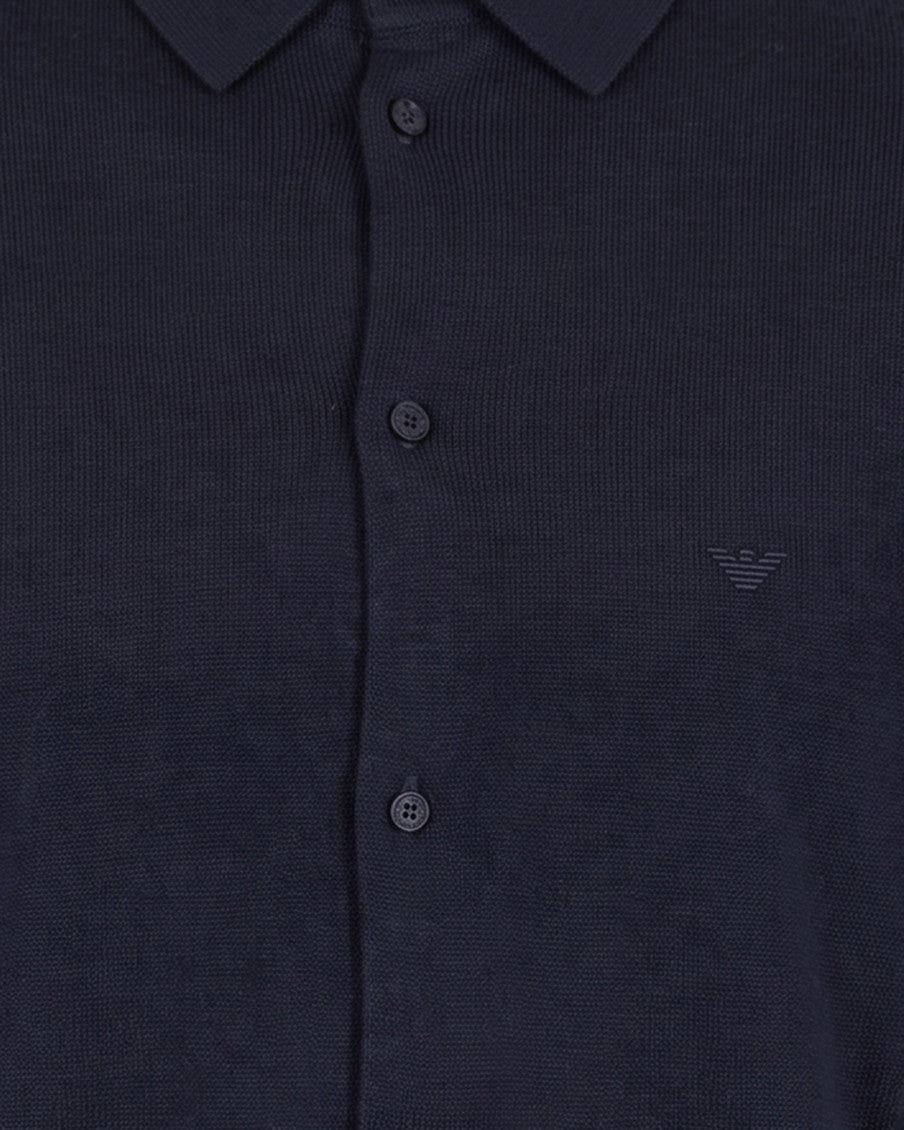 Navy Blue Textured Shirt 3