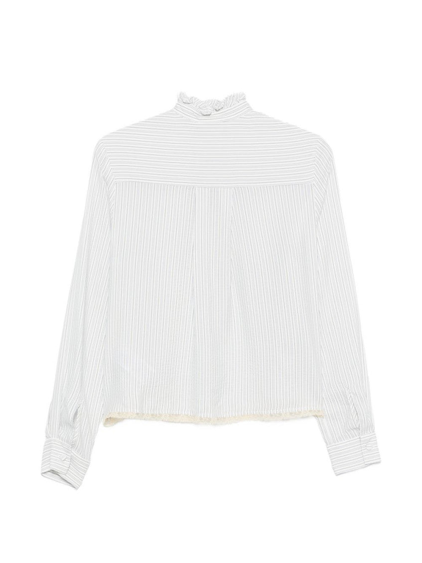White Regular Stripes Shirt 2