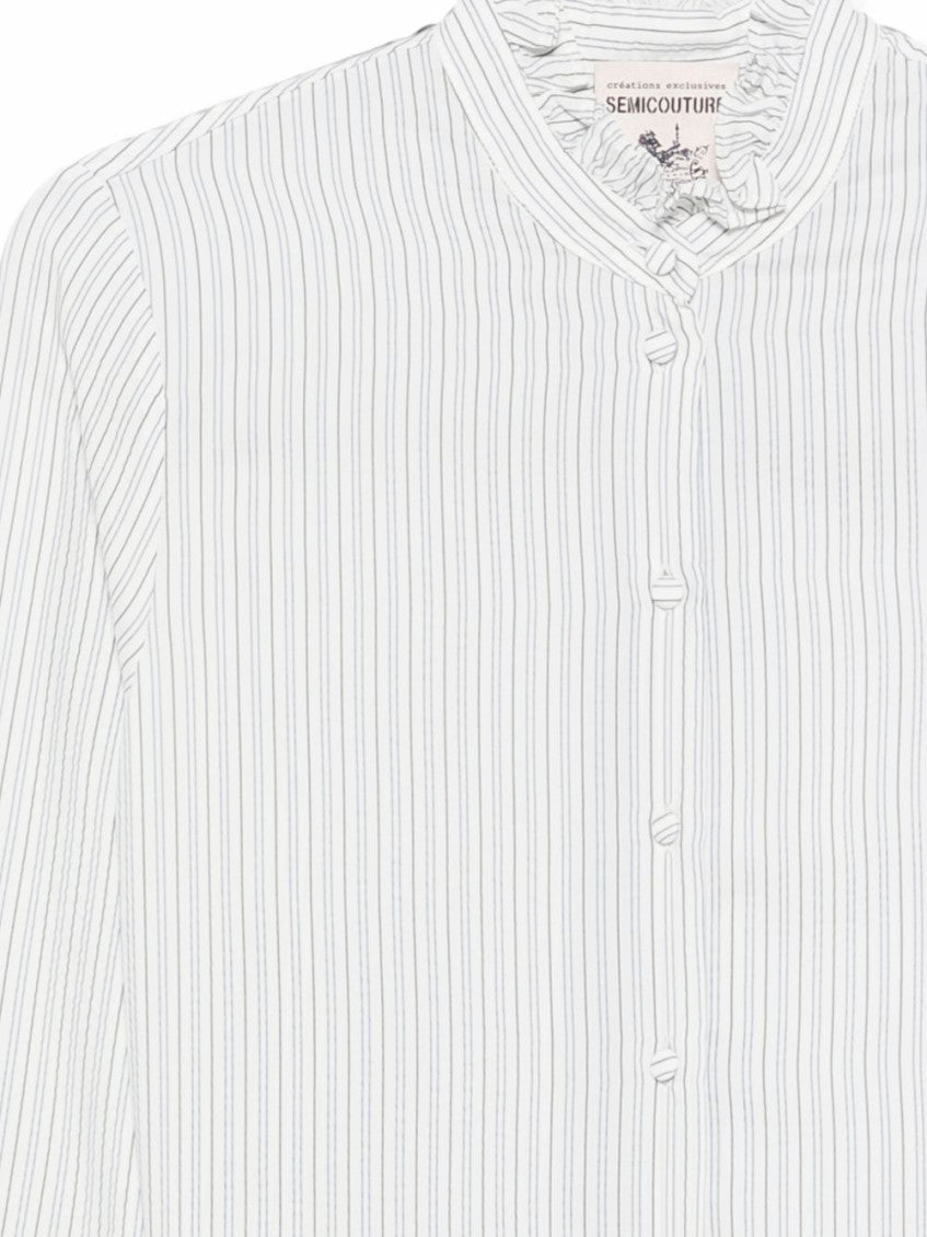 White Regular Stripes Shirt 3