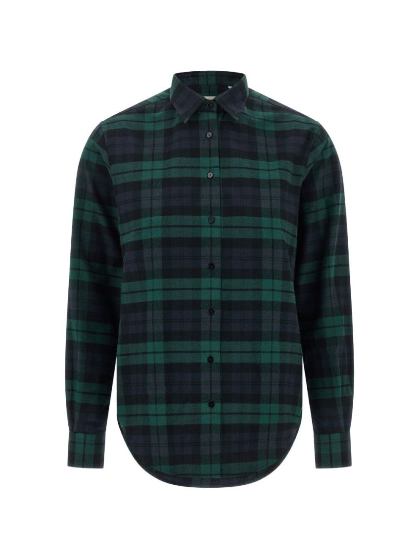 Green Regular Plaid Shirt 1