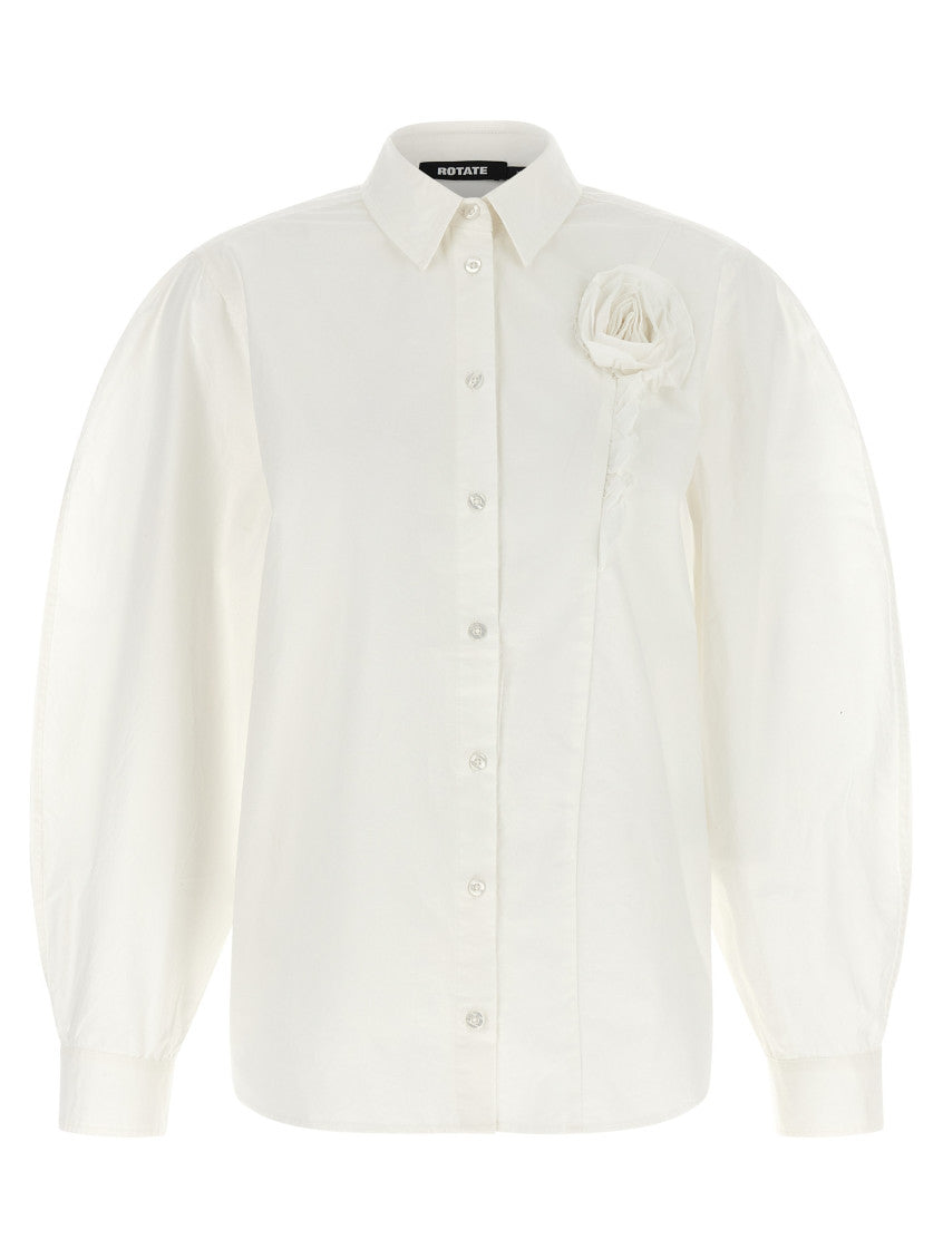 White Oversized Embellished Shirt 1