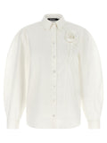 White Oversized Embellished Shirt 1