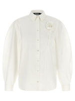 White Oversized Embellished Shirt 1