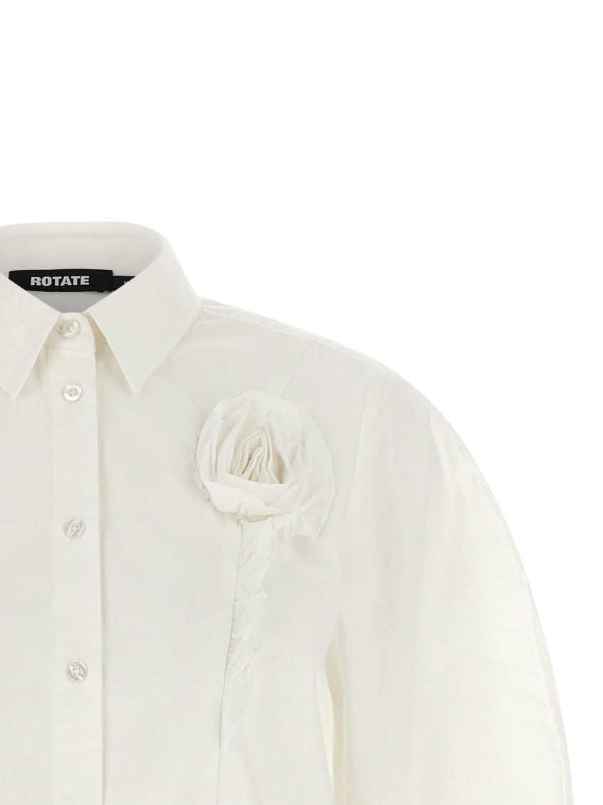 White Oversized Embellished Shirt 3