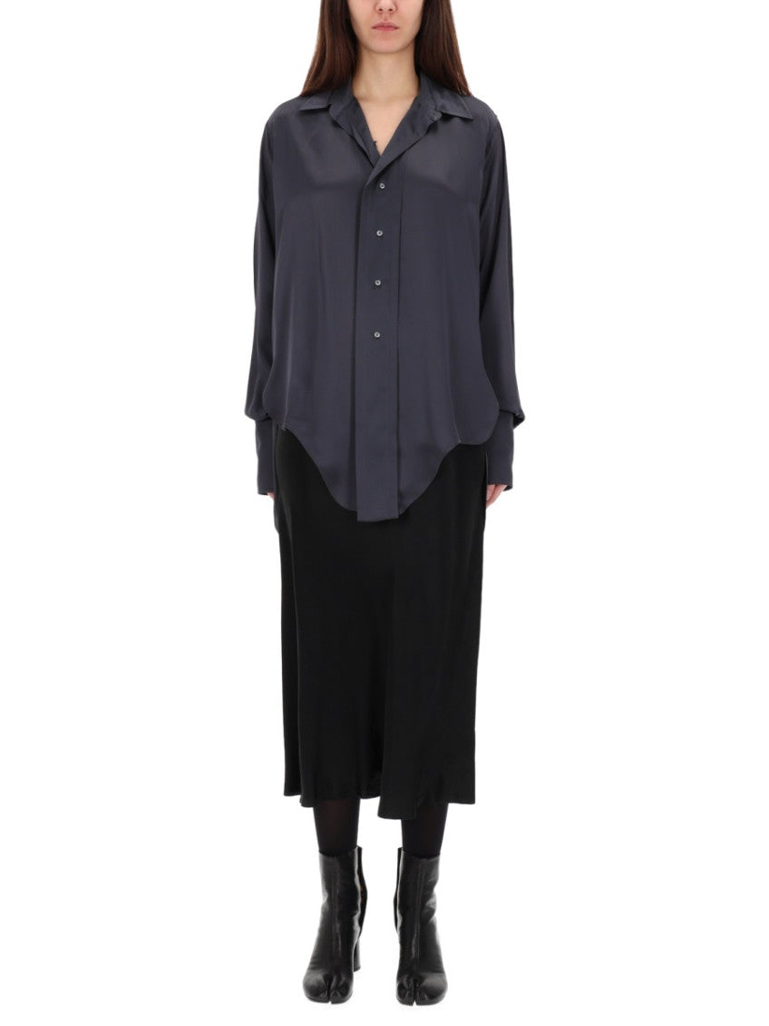 Dark Grey Oversized Solid Shirt 1