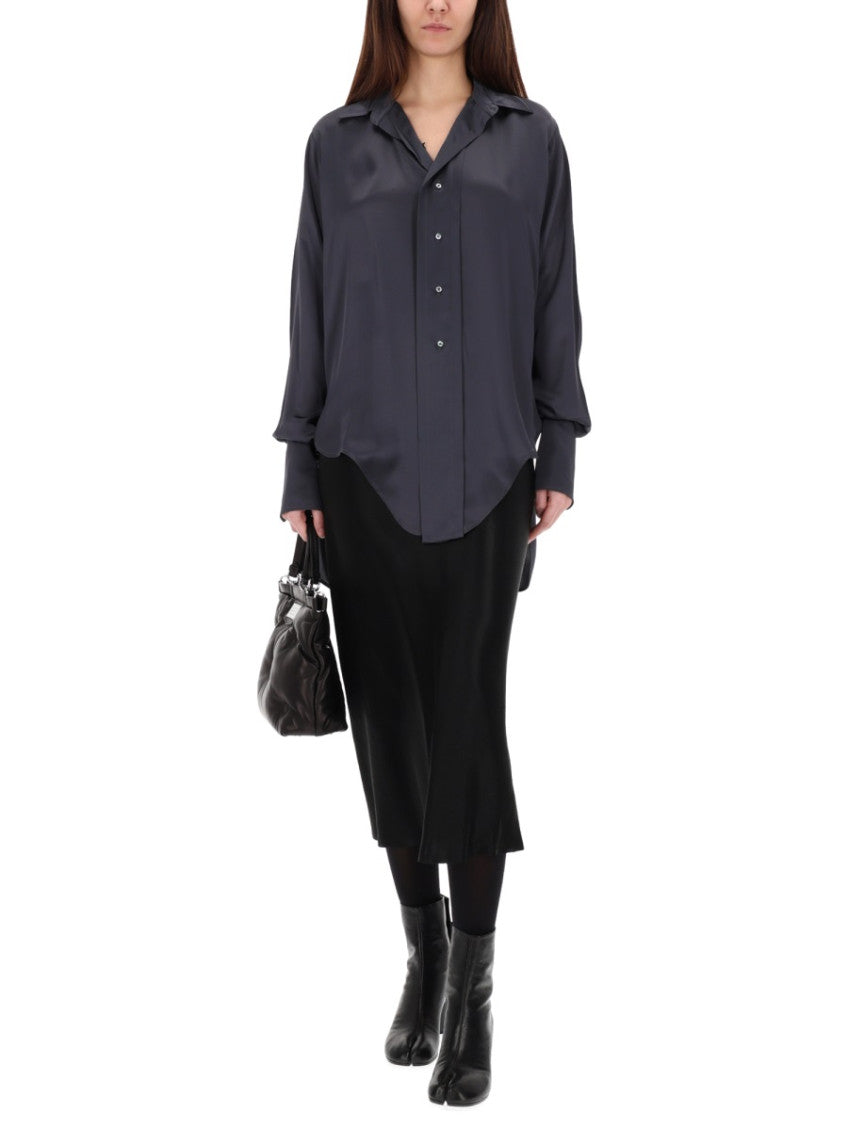 Dark Grey Oversized Solid Shirt 3