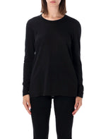 Black Solid Crew Neck T-Shirt 1