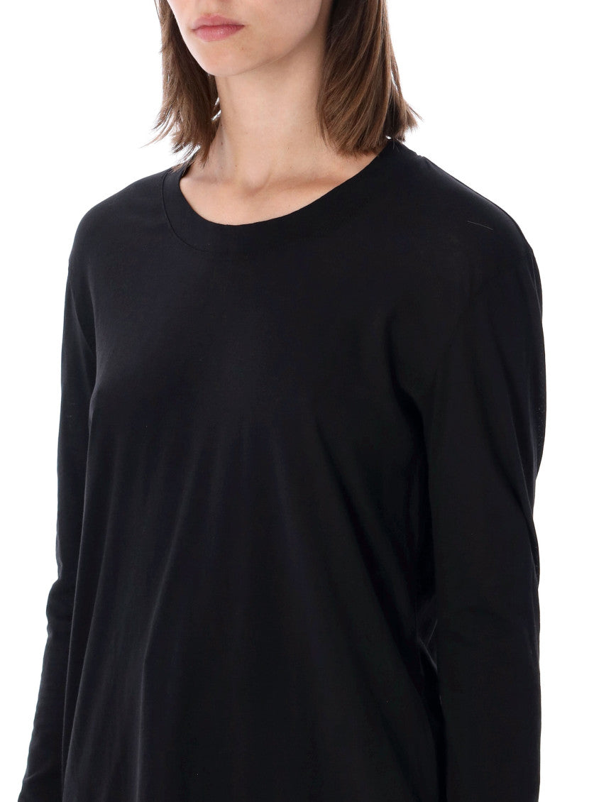 Black Solid Crew Neck T-Shirt 3