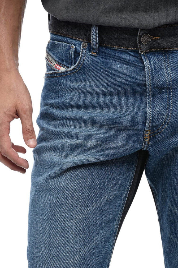 Blue Slim Mid Rise Jeans 3