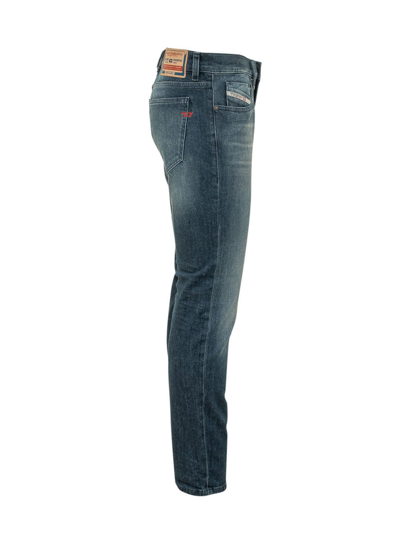 Blue Slim Low Rise Jeans 3
