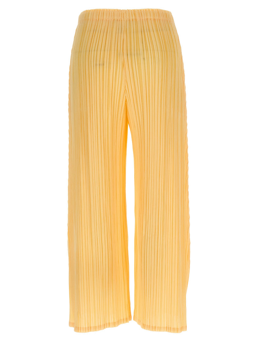 Yellow 'Mellow Pleats' pants 2