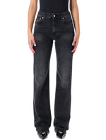 Black Straight-Leg Jeans 1