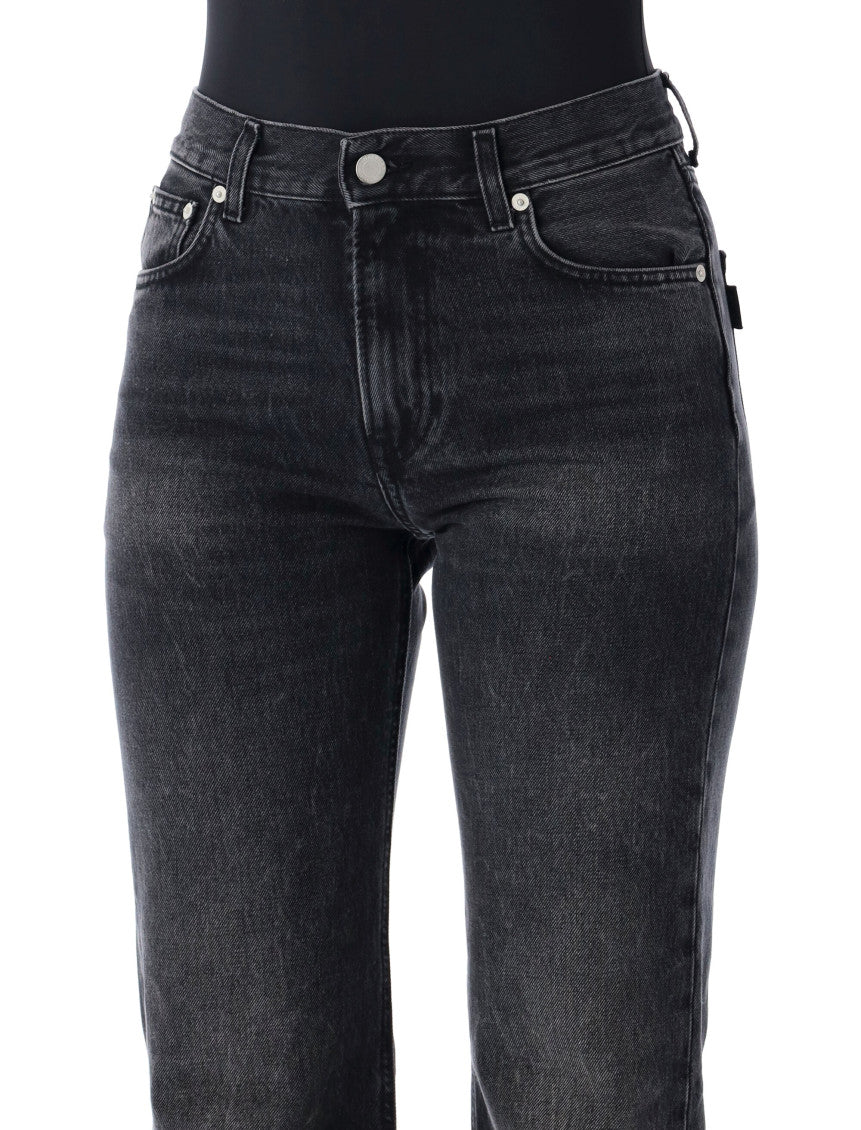 Black Straight-Leg Jeans 3