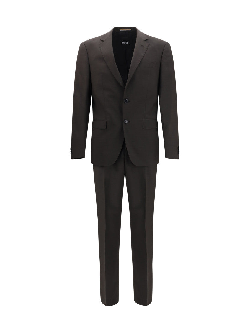 Dark Brown Notched Lapel Suit 1