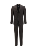 Dark Brown Notched Lapel Suit 1