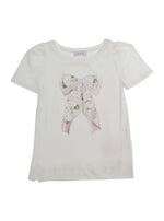 Girls White Embellished T-Shirt 1
