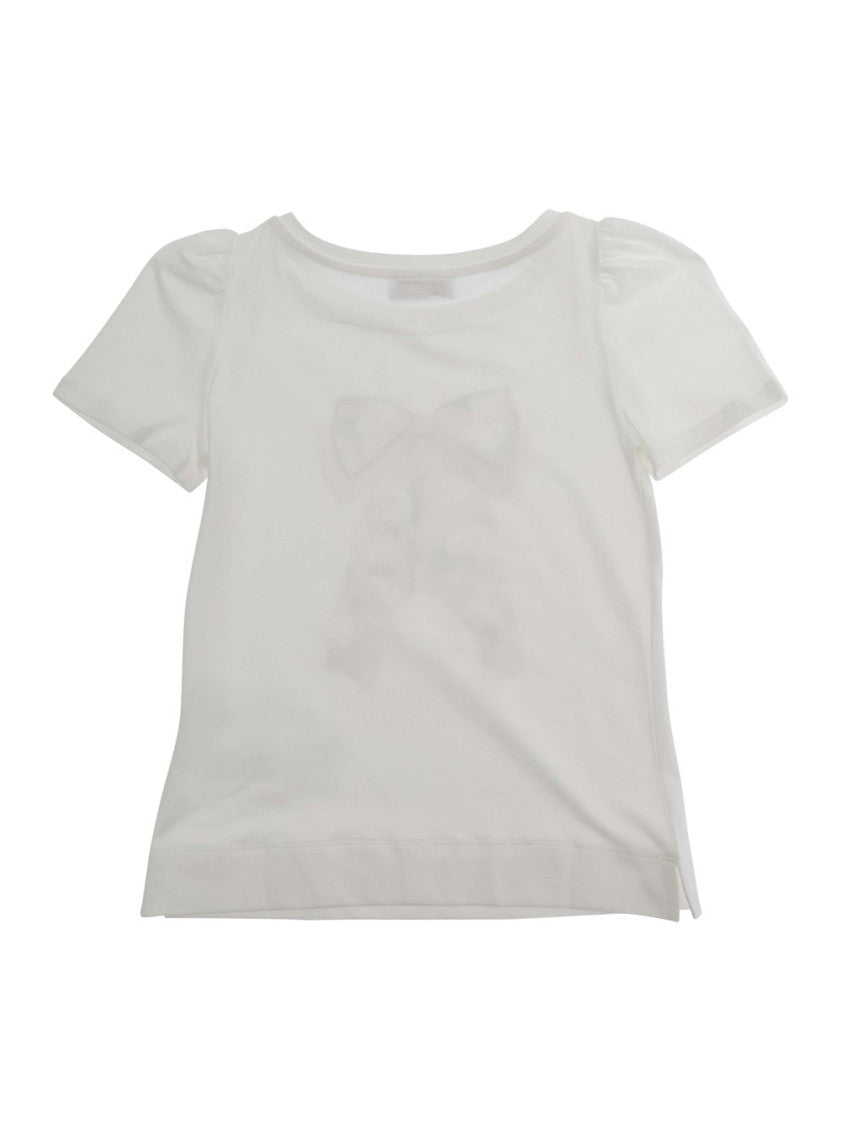 Girls White Embellished T-Shirt 2