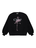 Girls Black Graphic Sweatshirt 1