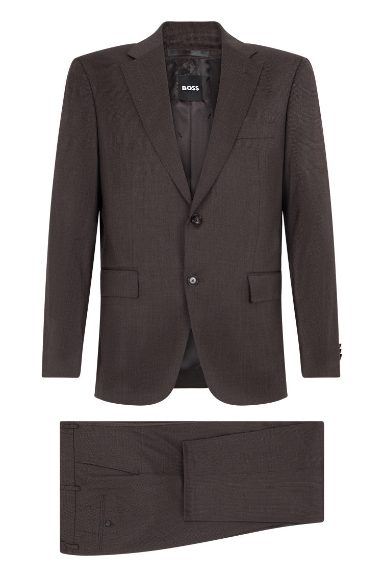 Dark Brown Notched Lapel Suit 1