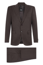 Dark Brown Notched Lapel Suit 1