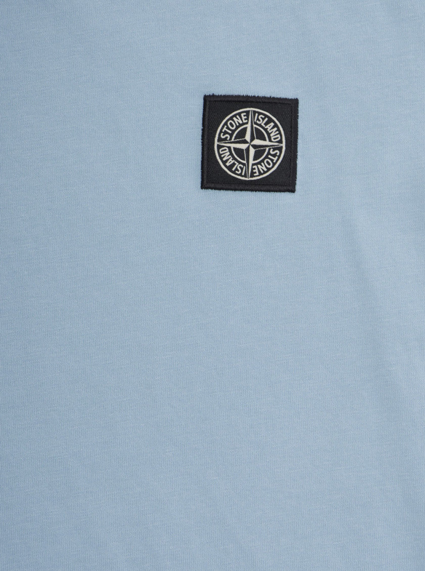 Boys Light Blue Cotton T-Shirt 3