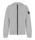 Boys Light Grey Cotton Hoodie 1
