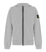Boys Light Grey Cotton Hoodie 1