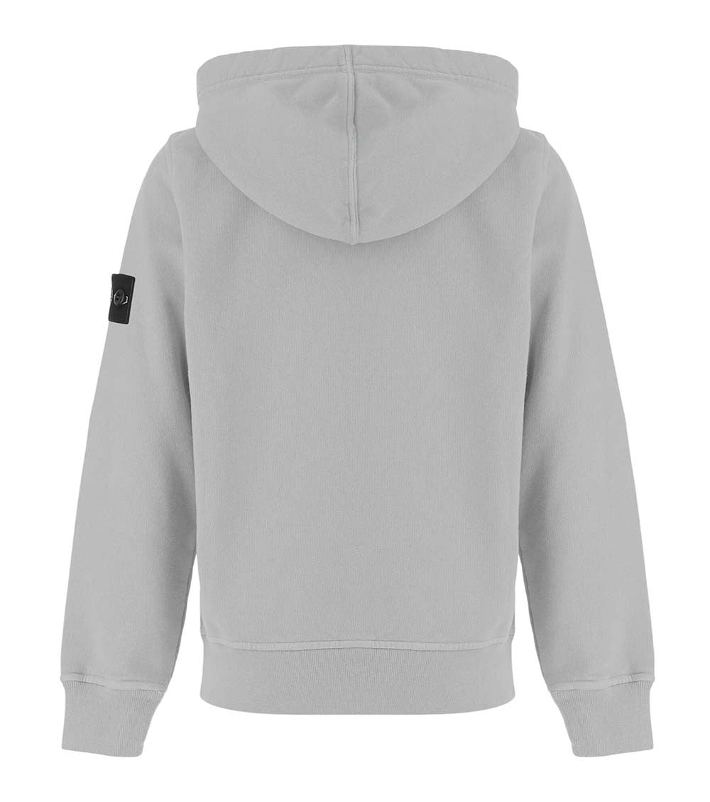 Boys Light Grey Cotton Hoodie 2