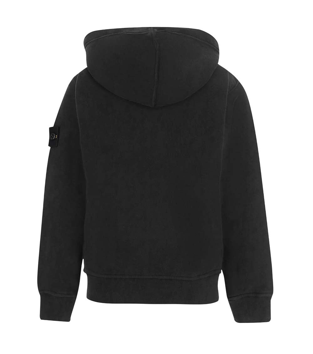 Boys Black Cotton Hoodie 2