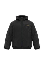 Black Logo Hood Jacket 1