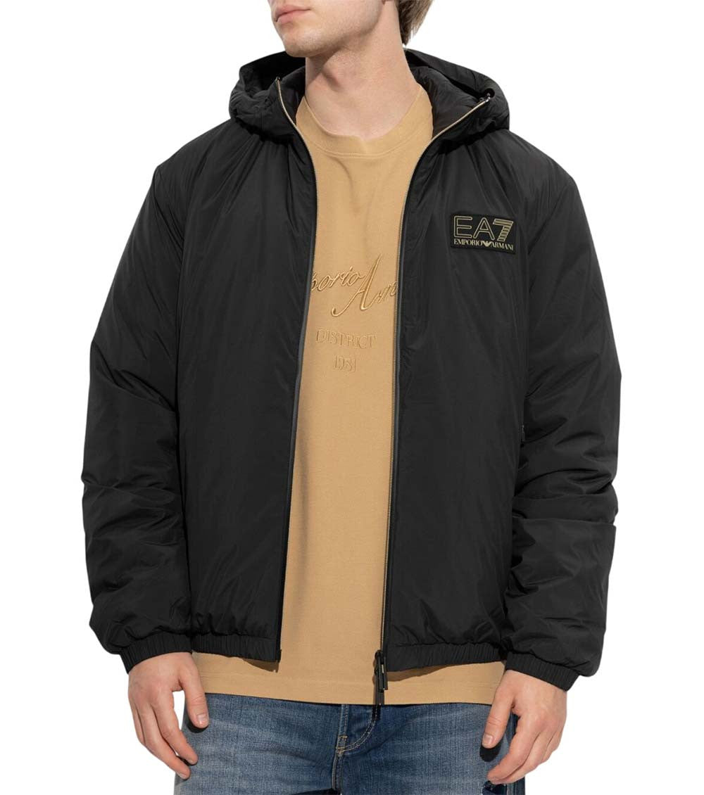 Black Logo Hood Jacket 2