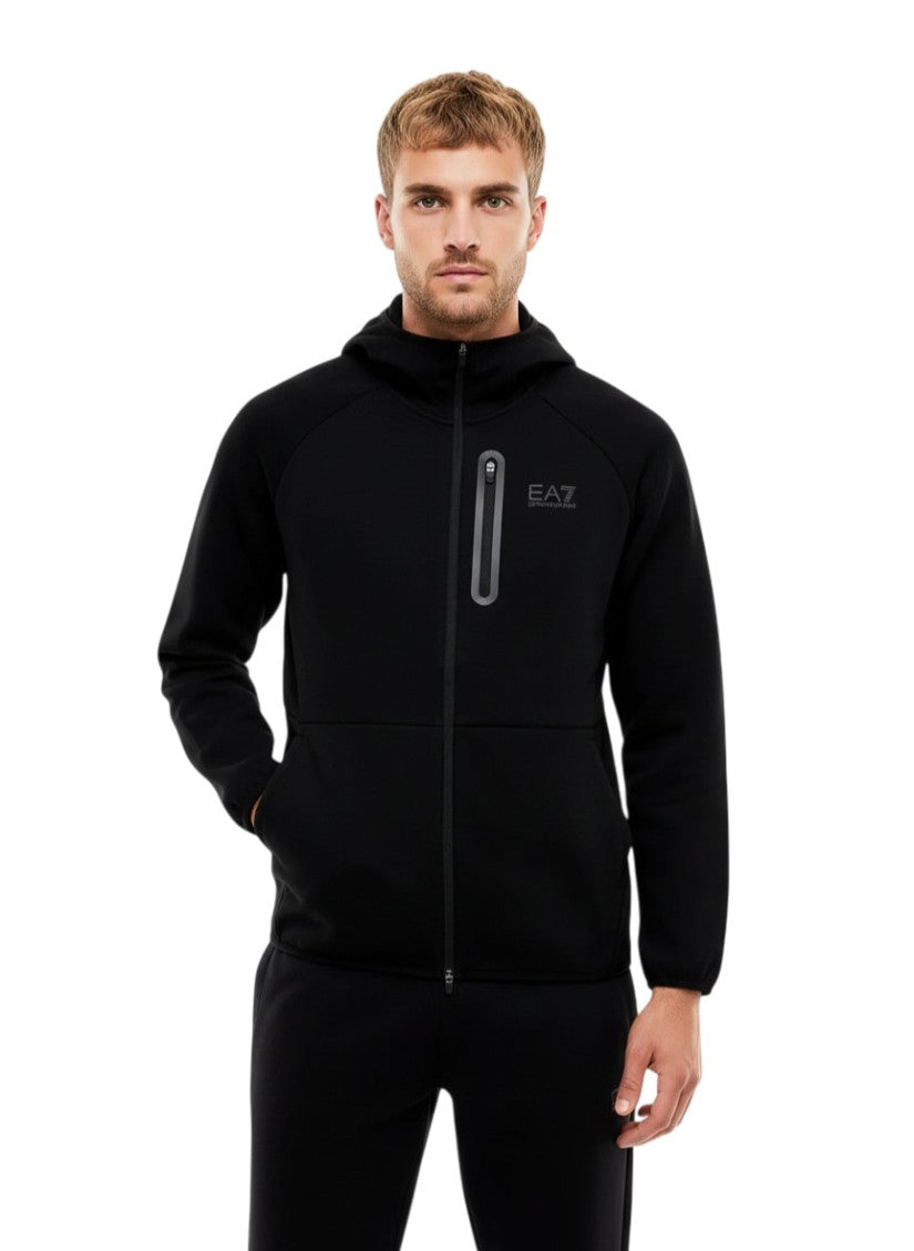 Black Zip Up Logo Hoodie 2
