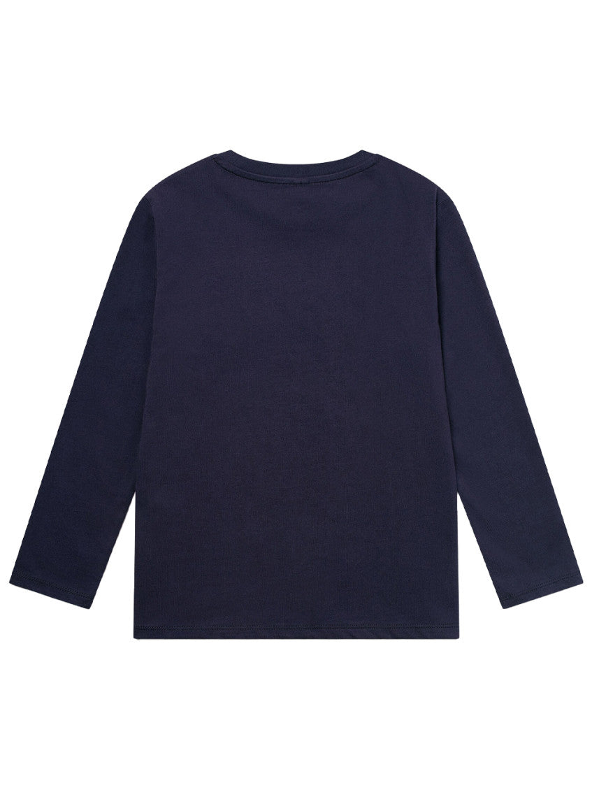 Boys Dark Blue Logo T-Shirt 2