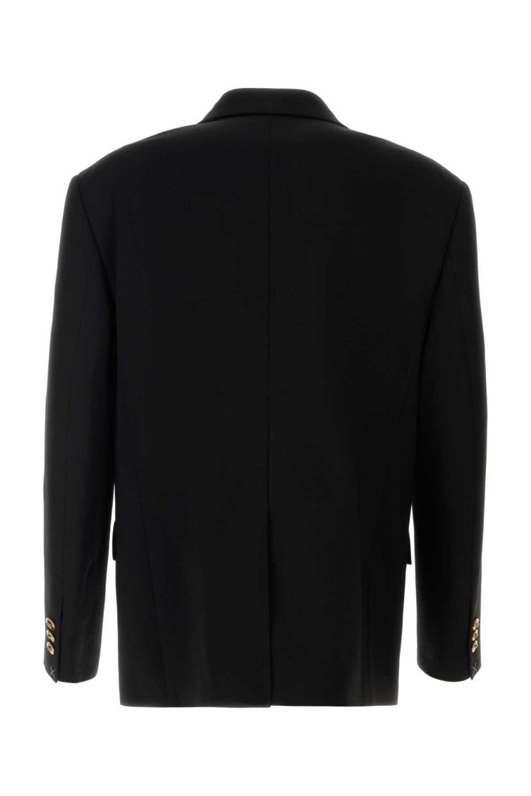 Black Peaked Lapel Blazer 2