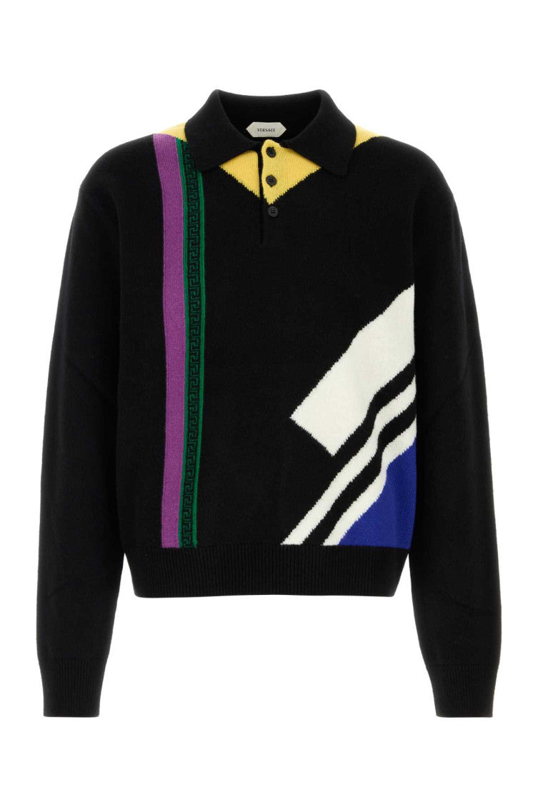 Black Regular Polo Sweater 1