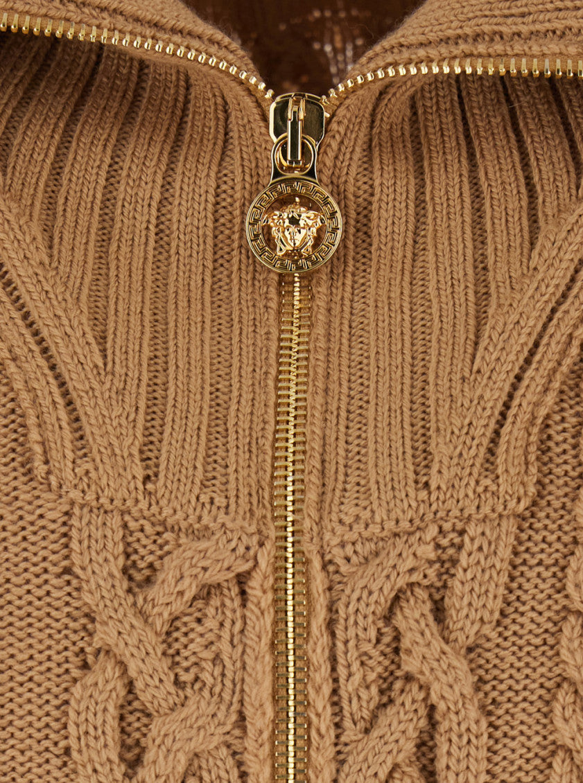 Beige Mock Collar Sweater 3