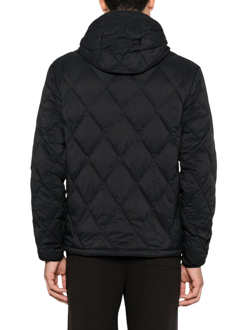 Black Quilted Hood Jacket 3