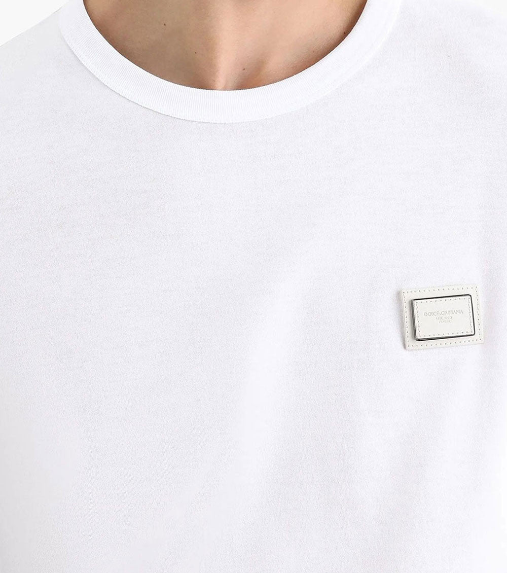 White Crew Neck T-Shirt 4