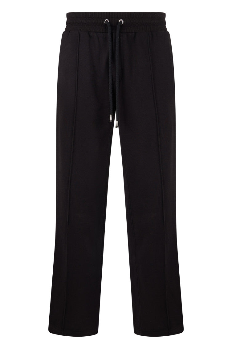 Black Straight Drawstring Trousers 1