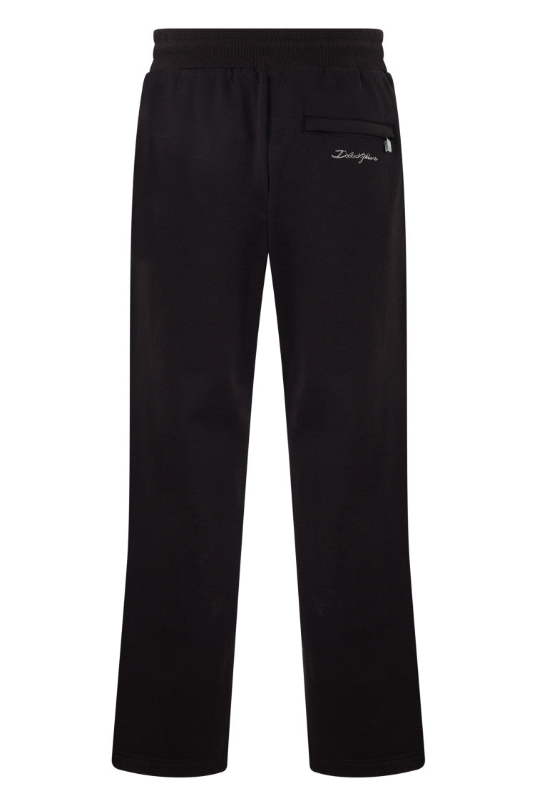 Black Straight Drawstring Trousers 2