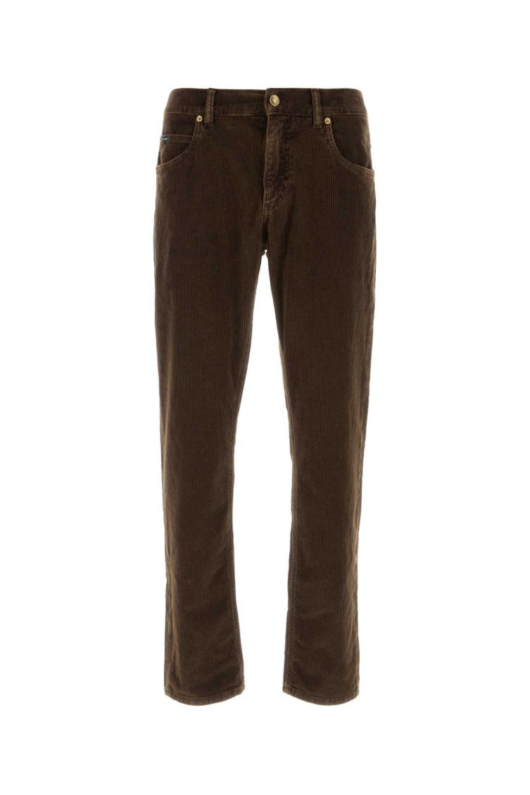 Dark Brown Corduroy Jeans 1