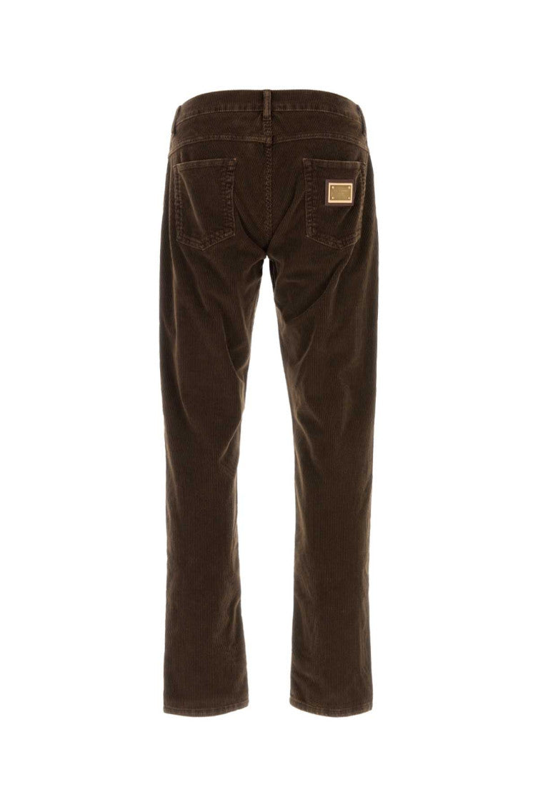 Dark Brown Corduroy Jeans 2