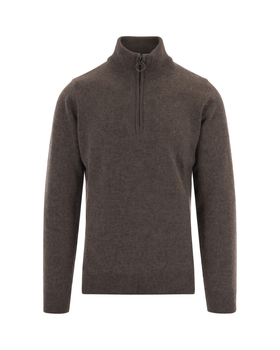 Brown Mock Collar Sweater 1