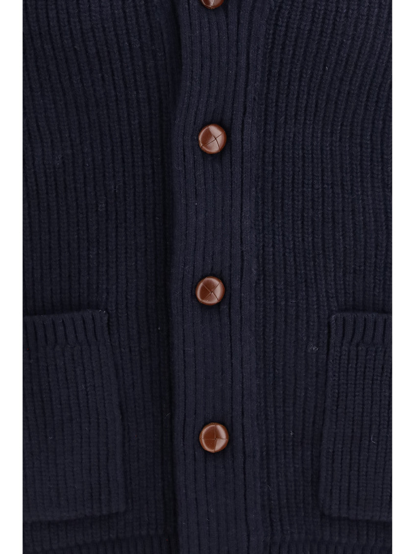 Navy Blue Knitted Cardigan 3