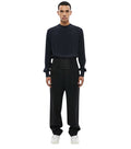Black Relaxed Pleated Pants 1