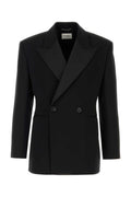 Black Peaked Lapel Blazer 1