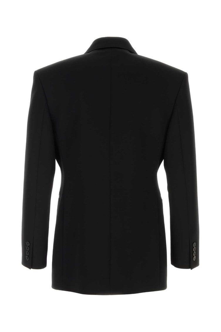 Black Peaked Lapel Blazer 2